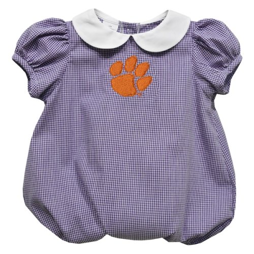 Girls Infant Vive La Fete Purple Clemson Tigers Puffy Bubble Dress in 3 months