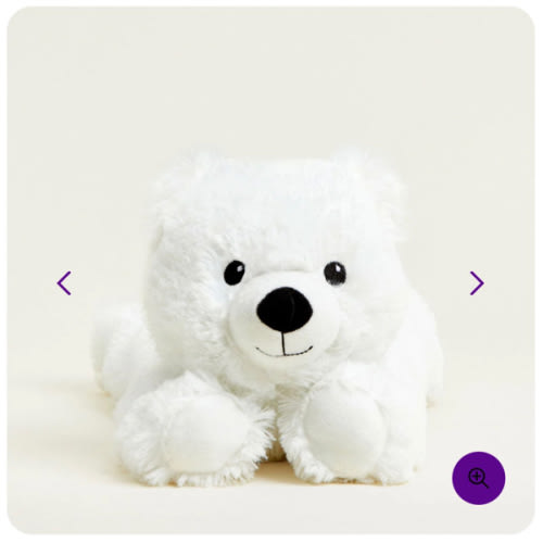White Bear Warmies | Microwavable White Bear Warmies Stuffed Animal | Warmies USA