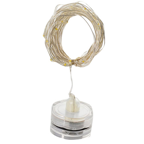 CMrtew 3 m30 LED Submersible Waterproof Fairy Light Copper Wire String Lights Base Lamp,Firefly Fairy String Lights Warm White for Wedding Party Mason Jar Christmas Decorations Bedroom Decor