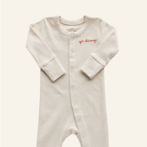 HAND-STITCHED GO DAWGS FOOTIE | bornbaby