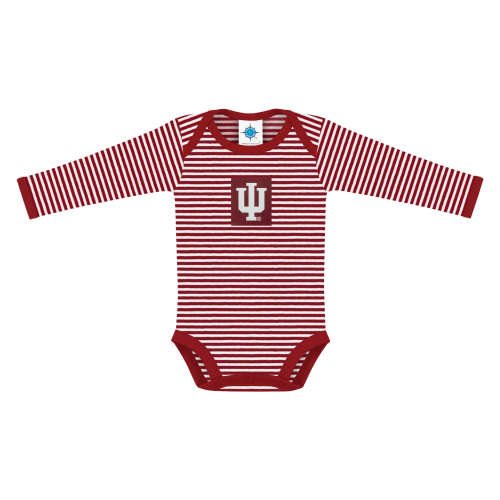 Indiana Hoosiers Stripe Long Sleeve Bodysuit | College Baby
