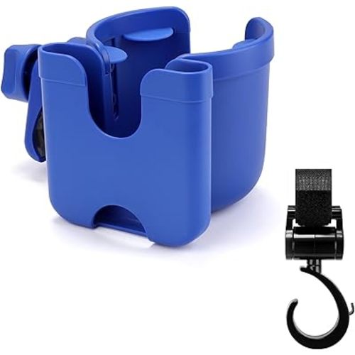 Accmor Stroller Cup Holder with Phone Holder, Bike Cup Holder, Universal Cup Holder for Uppababy Nuna Doona Strollers, 2-in-1 Cup Phone Holder for Stroller, Bike, Wheelchair, Walker, Scooter