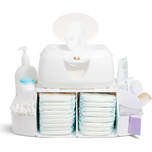Munchkin® Diaper Change Organizer, Green/white