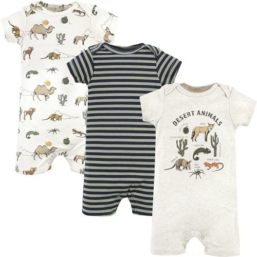 Hudson Baby Unisex Cotton Rompers