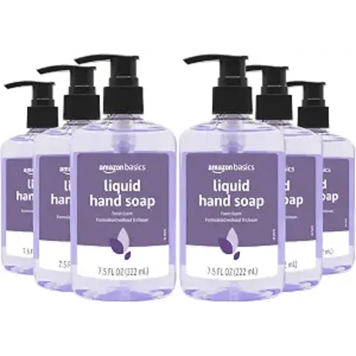 Amazon Basics Original Fresh Liquid Hand Soap with Moisturizers, 7.5 Fl Oz (Pack of 6)