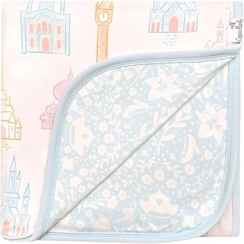 Copper Pearl Large Premium Knit Baby 3 Layer Stretchy Quilt Blanket Princess Palaces