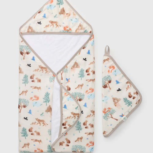 Hooded Baby Towel Set — Llama Adventures | Absorbent Towel| Loulou Lollipop – LOULOU LOLLIPOP CA