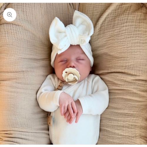 White Pointelle Baby Headband