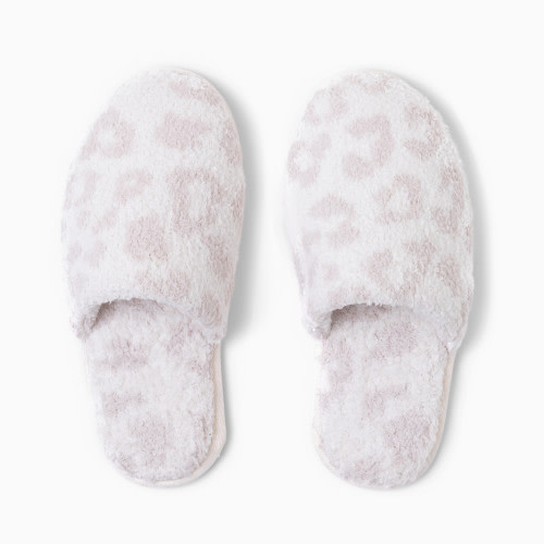 Barefoot Dreams CozyChic Barefoot in the Wild Slipper - Cream/Stone, S