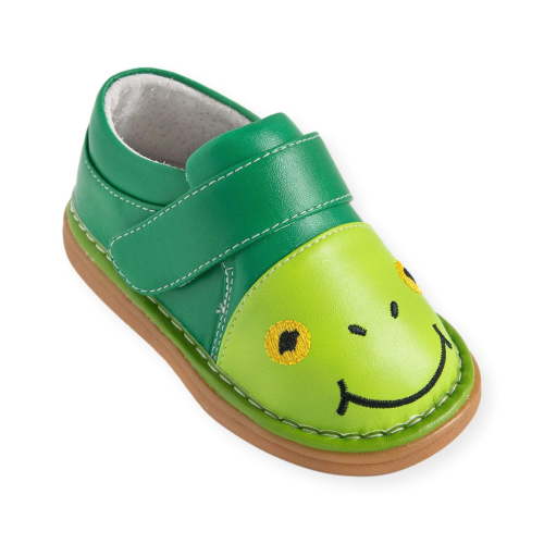 Wee Squeak Fritz the Frog Shoe Size: 3, Color: Green