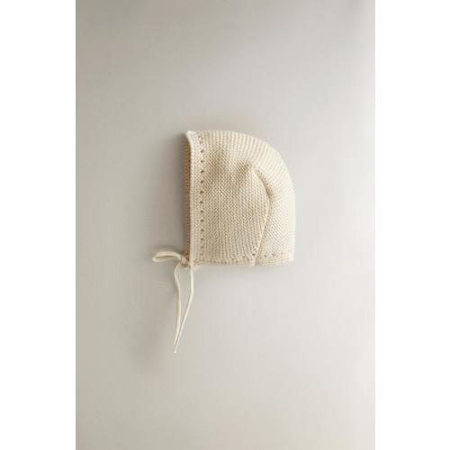 BABY KNIT BONNET - Ecru | ZARA Canada
