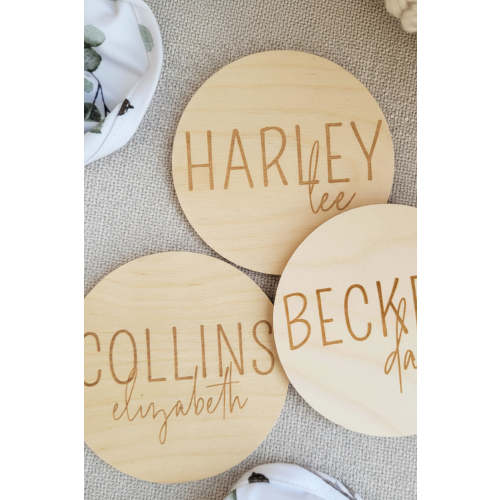 Personalized Baby Name Wood Announcement | Block