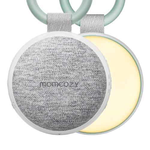 Momcozy Portable Sound Machine with Night Light, White Noise Sound Machine for Baby, 20 Soothing Sounds, Sound Therapy, Long-Lasting Power, Timer, Clips on Stroller, Baby Shower Gifts