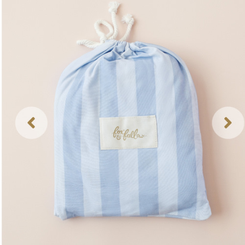 Cloud Stripe Organic Fitted Cot Sheet