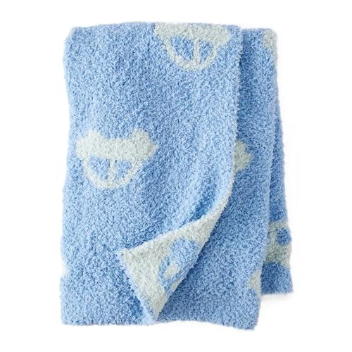 Carter's Baby Plush Blanket, Soft Cozy Stroller Blanket for Newborn Infant Boys and Girls (Blue/Cars)
