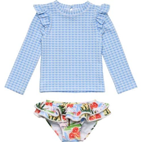 Ciao Paradiso Ruffle Long Sleeve UPF 50+ Two-Piece Swimsuit, 6-12M