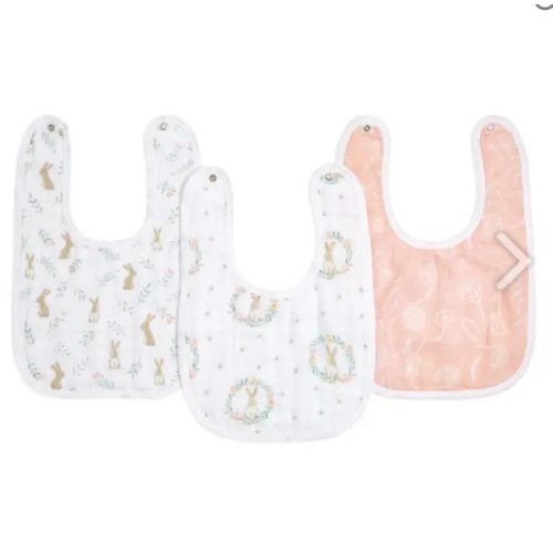 Essentials Cotton Muslin Snap Bibs 3 Pack | aden + anais
