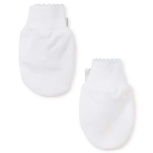 White/Blue Kissy Basics Mittens