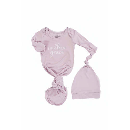 Personalized Bamboo Newborn Baby Knot Gown & Hat | Girl