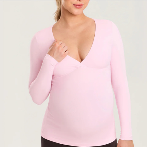 AirSoft Crossover Maternity & Nursing Top - Long Sleeves