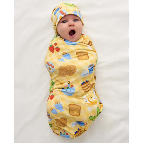 Breakfast Bunch Swaddle & Beanie Set | Little Sleepies