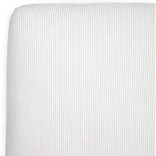 Little Unicorn Organic Muslin Crib Sheet | Soft & Breathable Fitted Sheet for Crib Mattress | 100% Cotton 52"x28" | (Sand Stripe)
