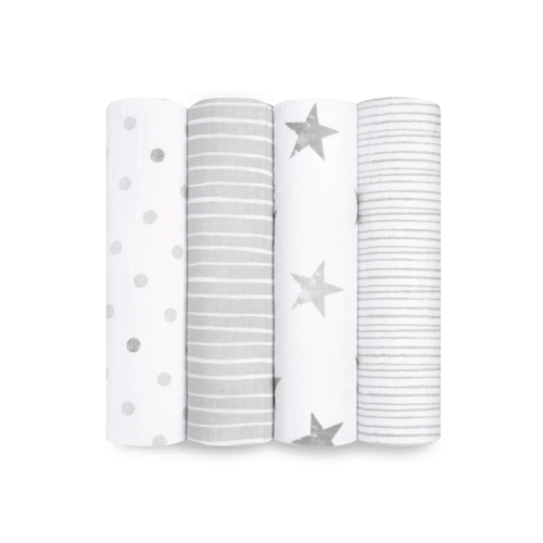 Aden + Anais Dusty 4pk Muslin Swaddles
 - Pink