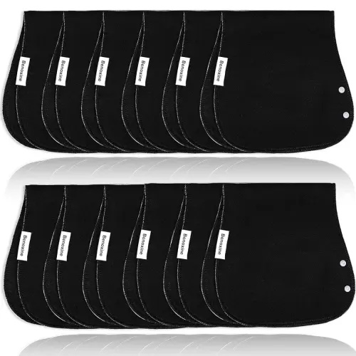 Burp Cloths & Baby Bibs 2-in-1 Large Size 3 Layers Thicken 100% Cotton Super Soft Absorbent for Teething and Drooling Baby Spit Up Burping Rags Set for Boys and Girls Infant Newborn 12 Pack