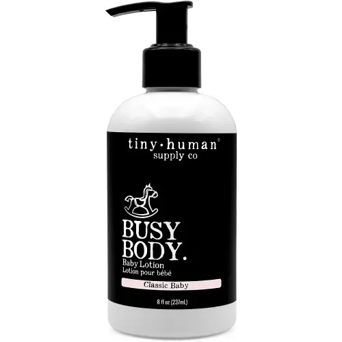 Tiny Human Supply Co Busy Body Baby Lotion 8oz, 1 Pack, Classic Baby, Natural Ingredients, No Added Dyes, Parabens or Phthalates