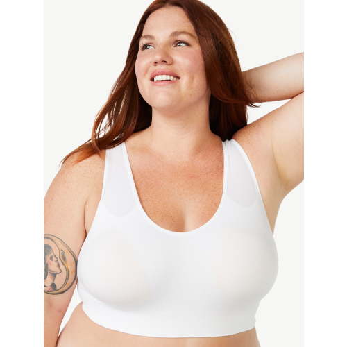 Joyspun Pullover Comfort Bralette for Women, Sizes S to 3XL