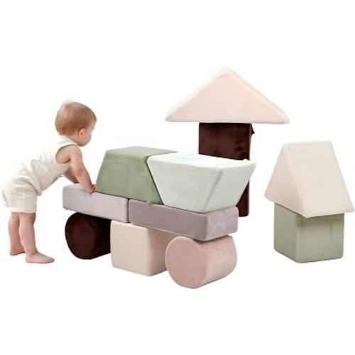 11PC Foam Stacking Blocks, Soft Sensory Play Set for Kids Learning Gaming