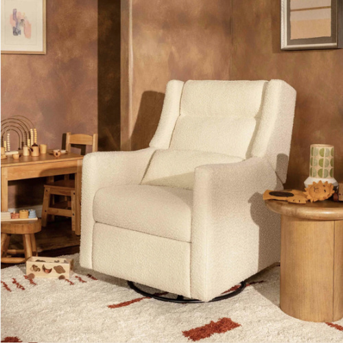Kiwi Plus Power Recliner/ Performance Ivory Boucle / Base: Light Wood