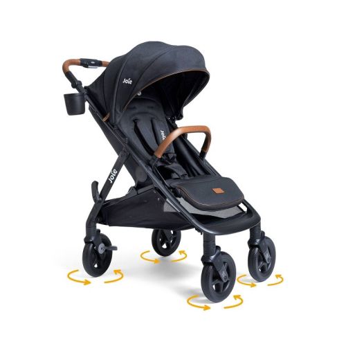 Joie Caraway Whirl Full-Size Stroller - Shale: 50 lb Capacity, One-Hand Fold, 20.5 lb, Metal