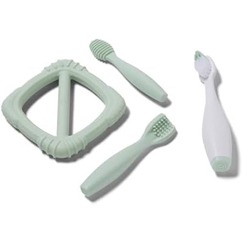 Safety 1st Safety 1st Baby's 1st Gummy Grins Oral Care Kit, 4‑Piece Infant Gum, Teether, and Toddler Toothbrush Set