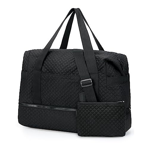 BAGSMART Large Gym Bag with Yoga Mat Buckle, Weekender Overnight Bag for Women, Travel Duffle Bag for Travel Essentials, Carry On Tote Bag Hospital Bag for Labor and Delivery