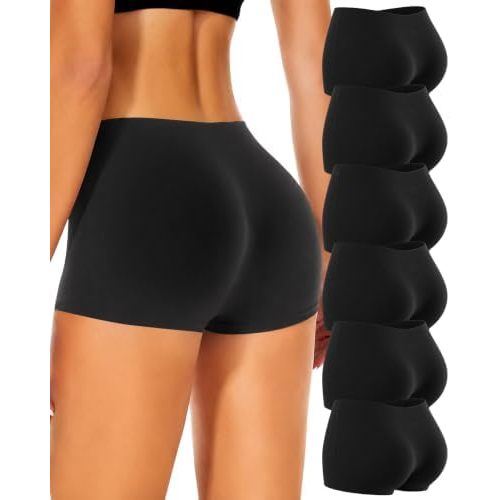 Womens Boy Shorts Underwear Seamless Soft Stretch No Show Boxer Panties