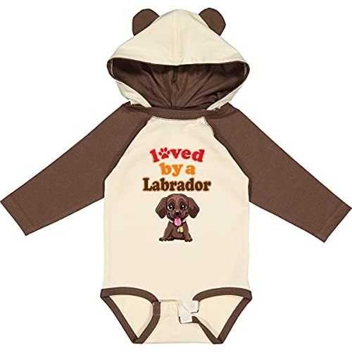 inktastic Labrador Chocolate Lab Long Sleeve Creeper