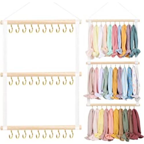 POVETIRE Headband Holder Head Bands Organizer for Girls, Baby Headbands Hair Accessories Organizer Storage Wall Hanging Decor for Nursery Toddler Girls Room