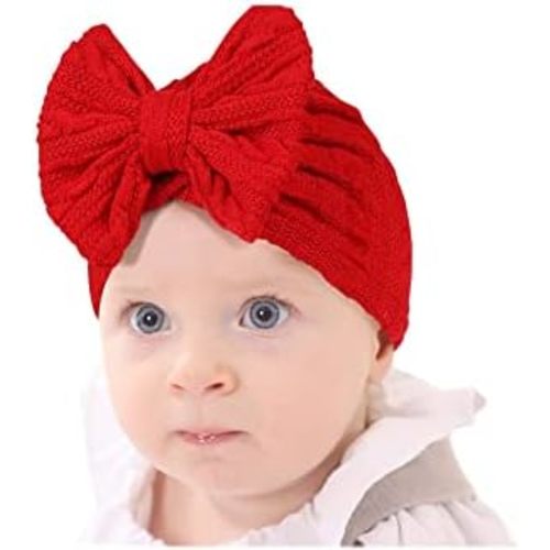 Newborn Hospital Hats Beanie Knit Hat Baby Infant Bows Turban Cap.(MZ13)