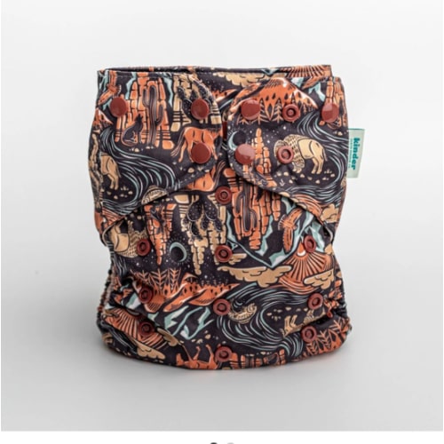 Nature: Essentials Pocket Cloth Diaper with Athletic Wicking Jersey, Grows with your Baby