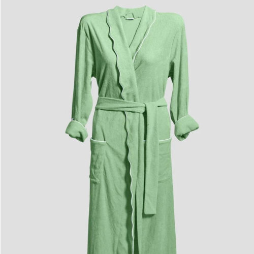 Basil L Women's Long Scallop Lightweight Robe