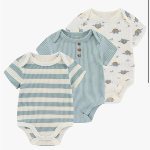 Baby Bodysuit Boy Girl Clothes Soft Newborn Infant Outfit Short Sleeve Romper