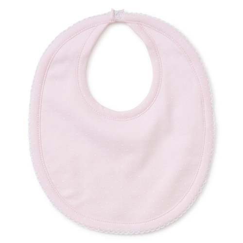 Dots Print Bib: Pink with White