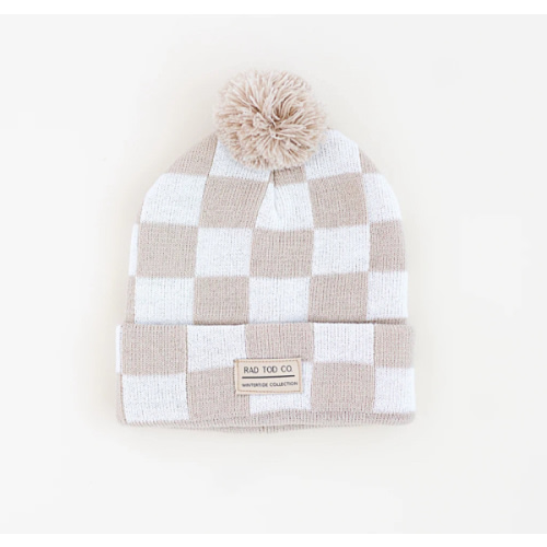 TAN CHECKERED BEANIE – Rad Tod