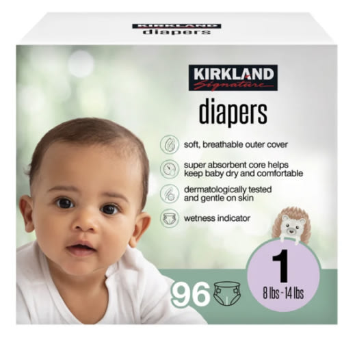 Kirkland Signature Diaper Size 1, 96-count | Costco