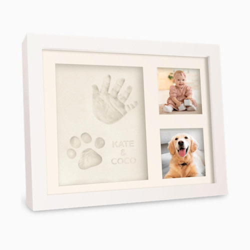 KeaBabies Baby Handprint & Footprint Keepsake Solo Frame - Alpine White, Solo Frame
