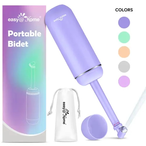Easy@Home Portable Bidet for Personal Hygiene & Travel: Manual Squeeze, Battery-Free, Handheld Peri Bottle, 380ml Leakproof - TikTok Shop