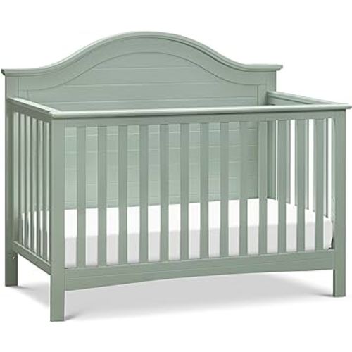 Carter’s by Davinci Nolan 4-in-1 Baby Crib - Convertible to Toddler Bed, Daybed, Full-Size Bed - GREENGUARD Gold Certified - 4 Adjustable Mattress Heights - Conversion Kit Sold Separately, Light Sage