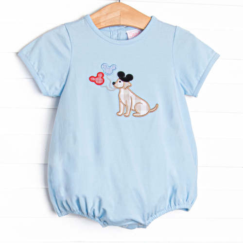 Happiest Pup on Earth Applique Bubble, Blue – Stitchy Fish