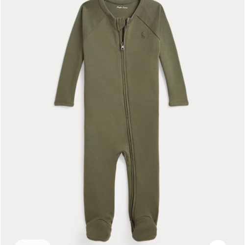 Cotton Interlock Footed Coverall for Baby Boys | Ralph Lauren